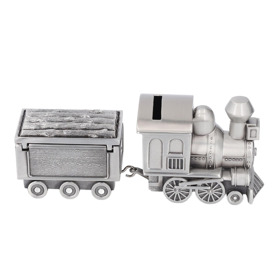 GoolRC Retro Spardose aus Metall in Silber als dekoratives Zug-Modell für die Heimdekoration - Bild 2