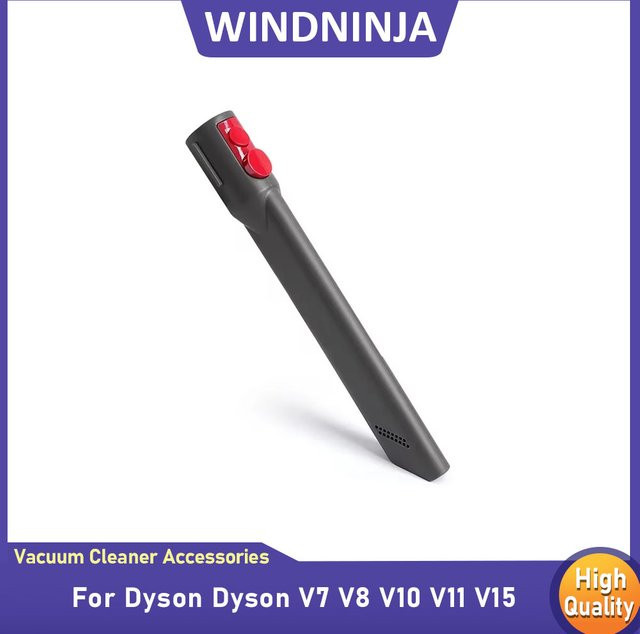 WINDNINJA Fugenbürstenwerkzeug mit flachem Mund-Saugkopf als Staubsauger-Aufsatzset für Dyson V7 V8 V10 V11 V15 zur Haushaltsreinigung - Bild 1