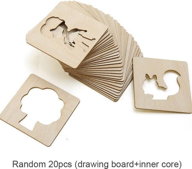 Wucifang Bags Montessori Kindermalspielzeug Holz, 20-teiliges Set, ab 3 Jahre - Bild 1