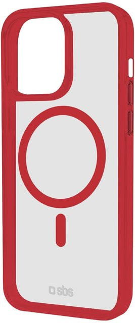 Apple iPhone 15 Case mit farbigen Rändern in Rot und Transparent, kompatibel mit MagSafe - Bild 1