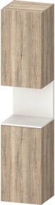 Duravit Hochschrank Qatego mit 2 Glastüren und LED-Beleuchtung, Weiß Hochglanz, B/T/H: 40 x 36 x 176 cm - Bild 1