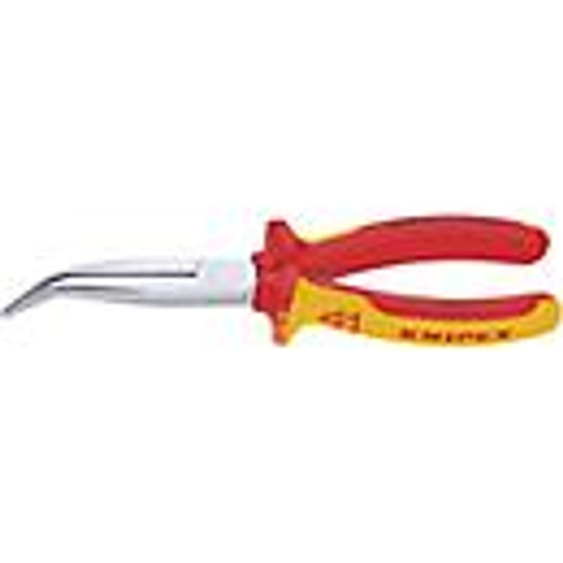 Knipex Flachrundzange 26 16 200 mit Schneide, isoliert, verchromt, Länge: 200 mm - Bild 2