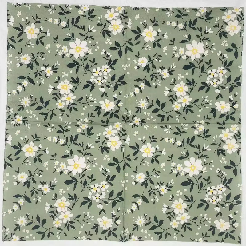 GUANYAO Bunte Papierservietten mit Blumenmuster für Hochzeit und Restaurant, Quadratisch, Mehrfarbig - Bild 2