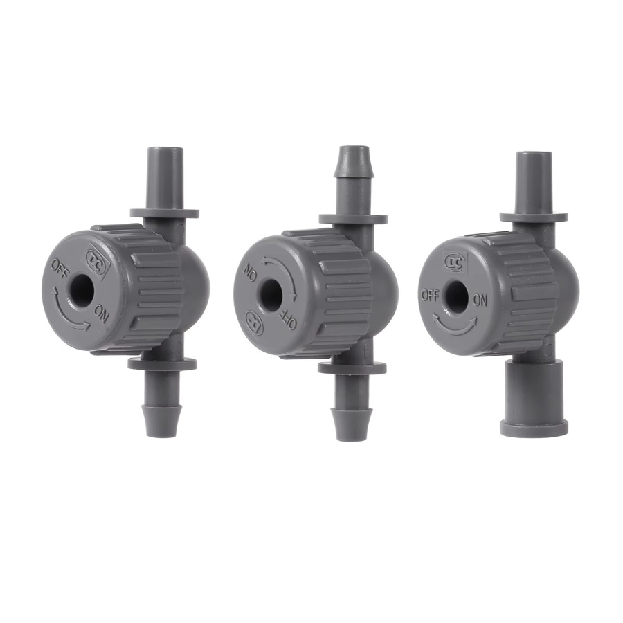5er Set einstellbare Inline-Ventile zur Bewässerung mit Kugelhahn für 6mm Schläuche, Grau - Bild 2