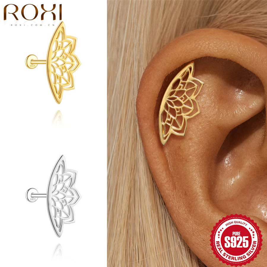 ROXI Ohrstecker, 925 Silber, Lotus, Damen - Bild 2