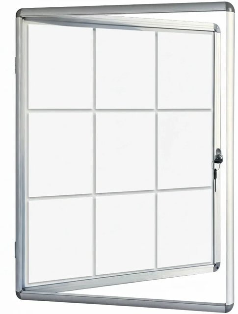 Master of Boards Schaukasten Premium Innen Weiß mit 9 x A4 Fächern B: 70 cm, H: 97 cm - Bild 1