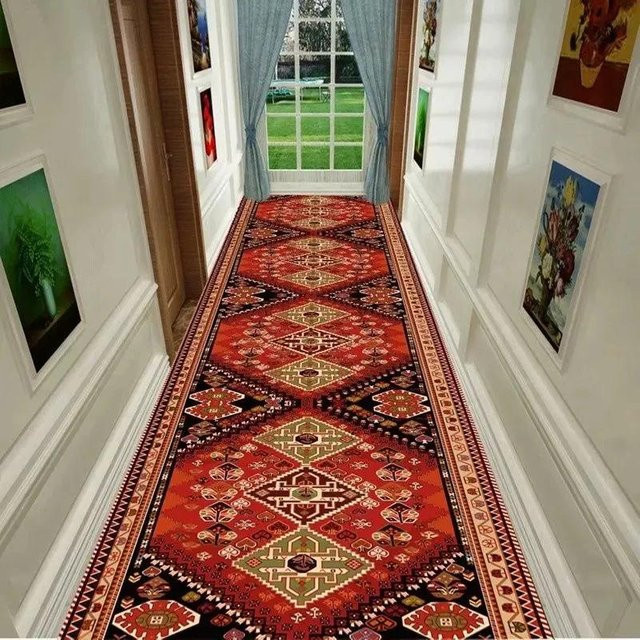 Rutschfester orientalischer Flurteppich Super Six in Rot, Breite: 40 cm, Länge: 60 cm - Bild 1