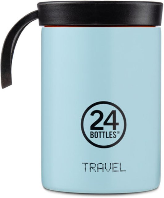 24Bottles Travel Tumbler Snack Pot mit Fill&Go Lid, Cloud Blue, 350ml, isoliert und auslaufsicher aus Edelstahl - Bild 1