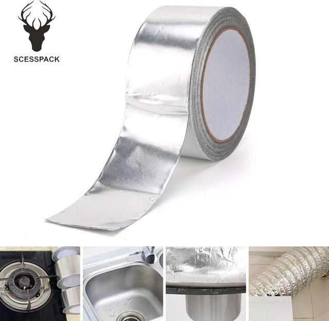 SCESSPACK Aluminiumfolie als hochtemperaturbeständiges Isolierungs- und Schutzband in Silber - Bild 1