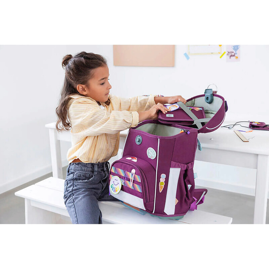 Lässig Schulranzen-Set Slim Unique 7-teilig in Purple aus Polyester - Bild 2
