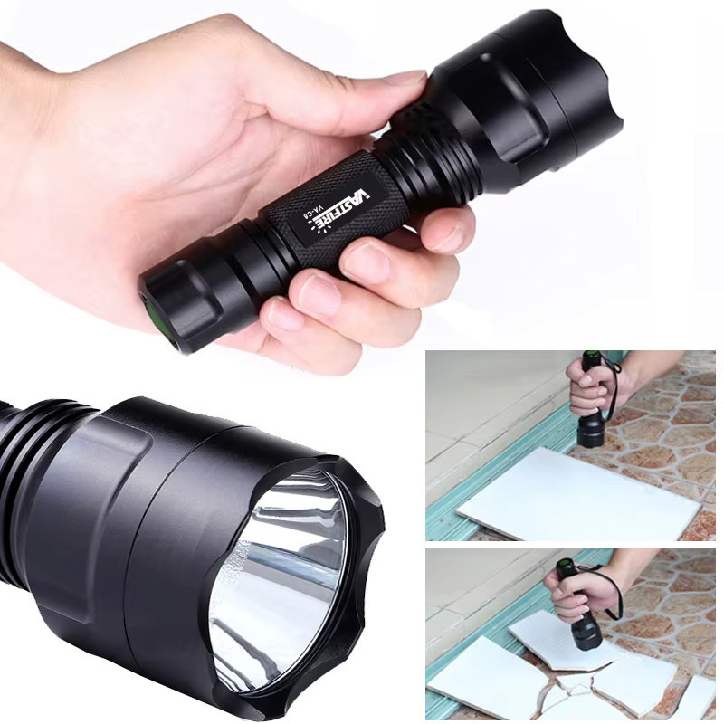 VASTFIRE Taktische LED Taschenlampe mit 2500LM und RGB-Lichtfunktionen in Schwarz - Bild 4