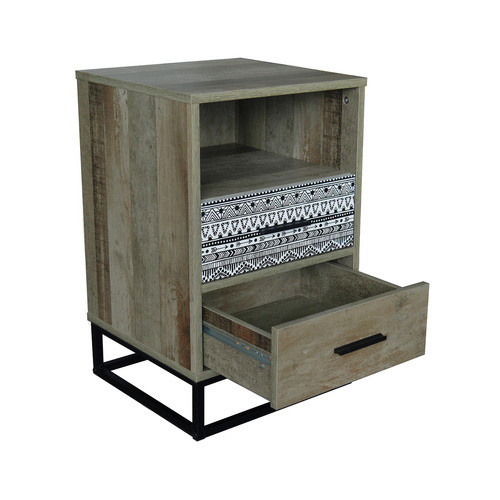 SIT Nachtkonsole MAILBOX in Braun aus MDF und Metall im Industrial Design - Bild 2