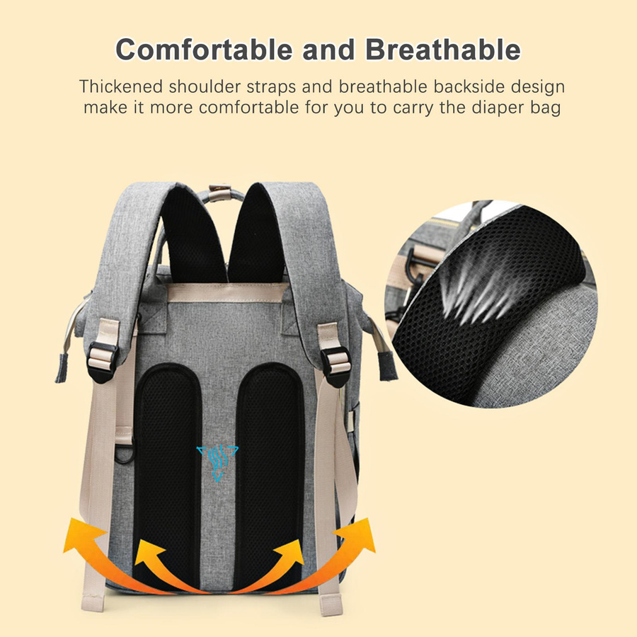 Igeteck Wickeltaschen-Rucksack wasserabweisend in Schwarz - Bild 1