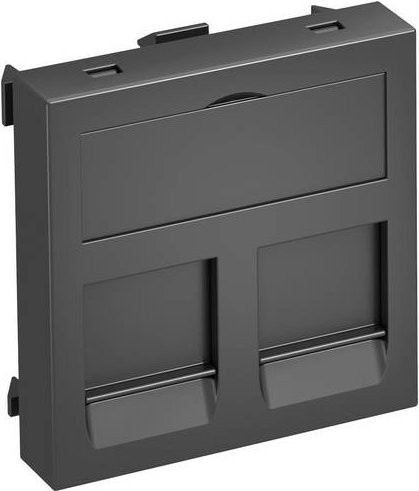 OBO Bettermann Abdeckung Datentechnikträger, Grau, B: 4,5 cm, H: 4,5 cm, T: 0,9 cm - Bild 1
