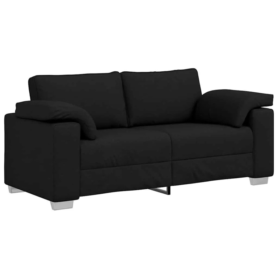 vidaXL Sofa Schwarz aus Stoff mit Armlehnen B/T/H: 180 x 80 x 82 cm - Bild 2