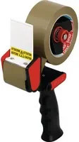tesapack Universal-Handabroller Classic für Packband in Rot und Schwarz mit Rollenbremse und flexibler Andrucklasche - Bild 4
