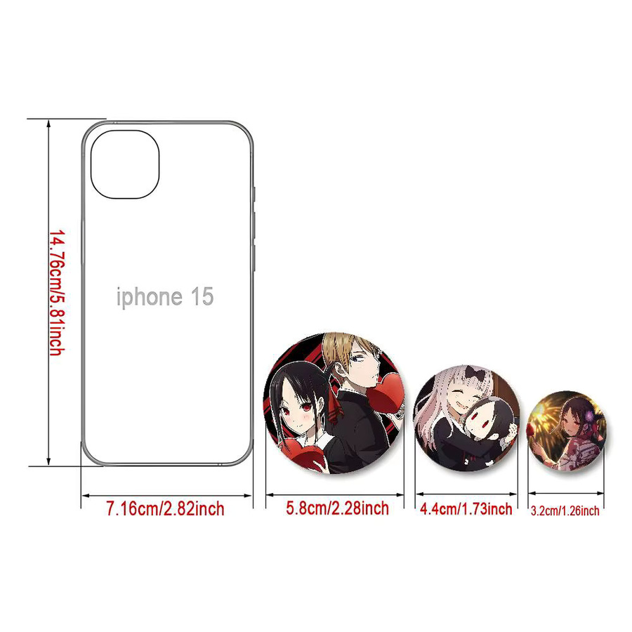 Brosche Kaguya-sama Love Is War, Weißblech, Anstecknadel - Bild 3