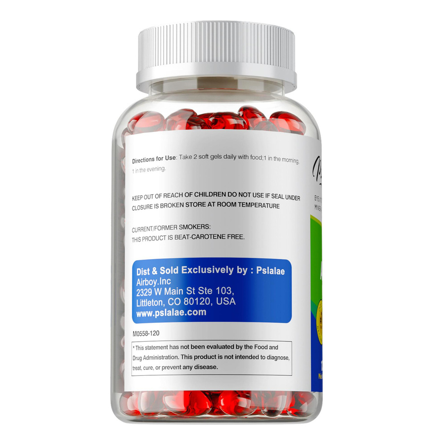 Pslalae AREDS 2 Formel Augenvitamine mit Lutein, Unisex - Bild 4