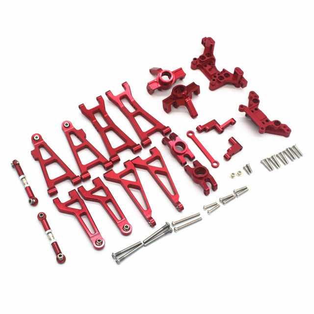 HBX Metall-Aufhängungsarm-Lenkblock-Set, Zubehör, Rot - Bild 1