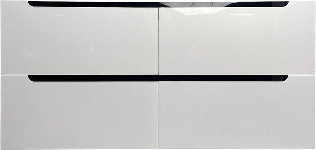 Waschbeckenunterschrank Selita von Vente-unique in Weiß, Breite: 120 cm, Höhe: 57 cm - Bild 1