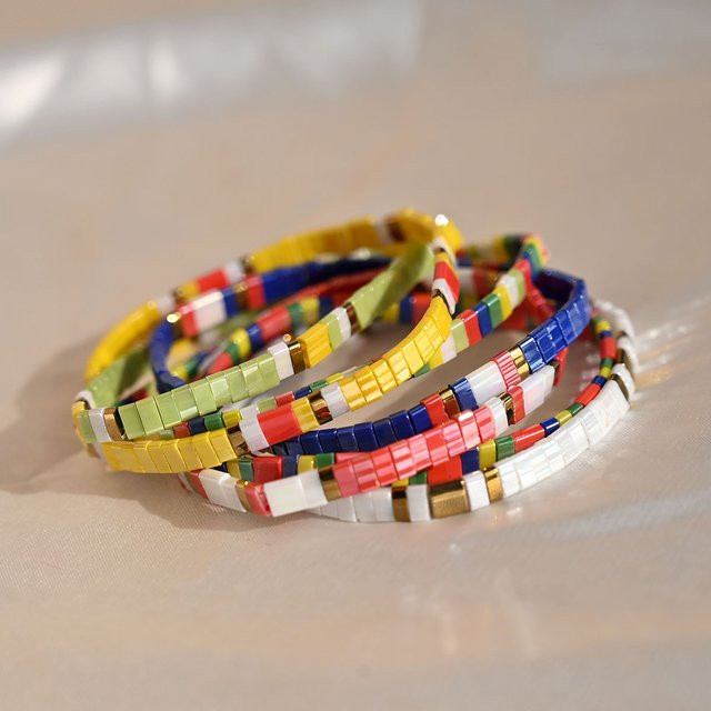 MOON GIRL Armband, 7-teilig, Tila-Perlen, Glas, Damen, bunt - Bild 1