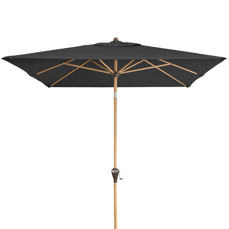 Doppler Sonnenschirm Alu Wood Ultra mit Auto Tilt in Anthrazit und Grau, B/T/H: 196 x 258 x 298 cm - Bild 2