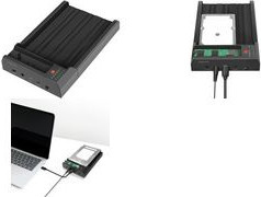 Logilink Quickport HDD und SSD Dockingstation mit M.2 NVMe und SATA Unterstützung, USB 3.2 Gen 2, Schwarz (QP0031) - Bild 1