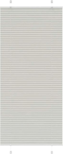 vidaXL Plissee Hellgrau, semi-transparent, Polyester, B/H: 95 x 200 cm - Bild 1