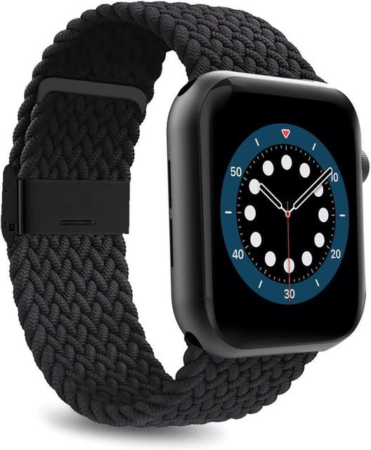 LOOP Uhrenarmband Textil/NATO, Schwarz, Unisex, für Apple Watch 38/40/41mm - Bild 1