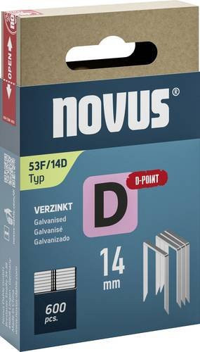 Novus Tools Flachdrahtklammern Typ 53F, silber, 600 Stück, Länge: 14 mm, Breite: 11,3 mm - Bild 1
