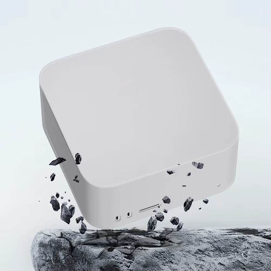Stoßfeste Silikonhülle für Apple Mac Studio 2022 in Weiß - Bild 1