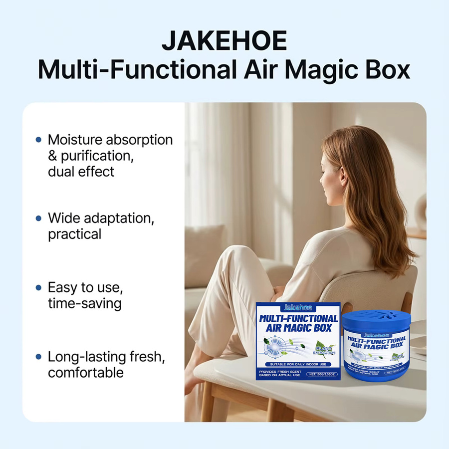 JAKEHOE Multifunktionale Luftreinigungsbox zur Feuchtigkeitsabsorption und Geruchsbeseitigung mit Frischeduft in Blau - Bild 2