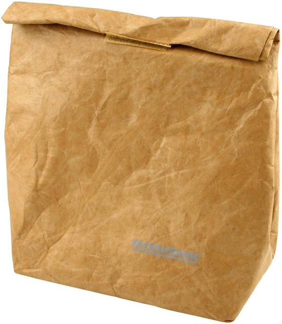 Fackelmann Lunchbag isoliert in Papierlook, Braun, B/T/H: 29,0 x 20,0 x 20,0 cm - Bild 1