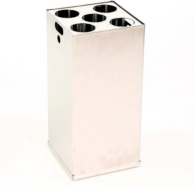 PROREGAL Inneneinsatz und Bechersammler für Abfallbehälter Haiti mit Hebedeckel und Pedaleimer, Silber, H x B x T: 55,5 x 28 x 28 cm - Bild 1