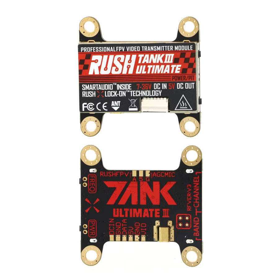 RUSHFPV RUSH Tank III Ultimate VTX 5,8G FPV Videosender mit 48 Kanälen und Pitmode für RC Racing Drones (2-8S) - Bild 2