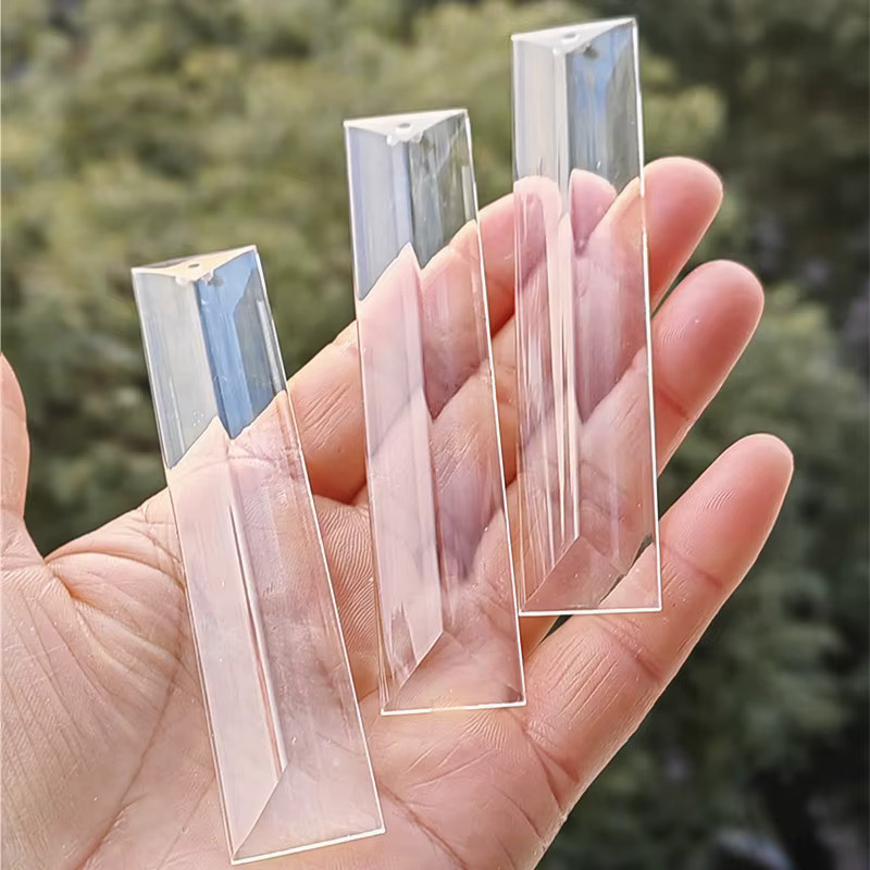 20 Stück transparente Kristall-Eiszapfen aus Glas, dreieckige U-Tropfen Prismen für Kronleuchter und Dekoration, Höhe: 7,6 cm bis 10 cm - Bild 4