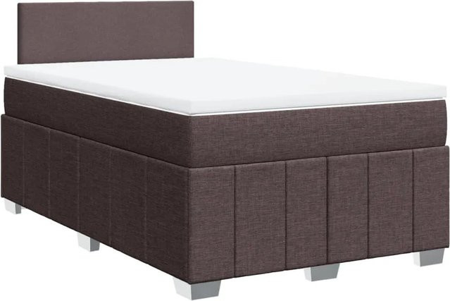 vidaXL Boxspringbett mit Matratze Dunkelbraun B/T: 120 x 200 cm - Bild 1