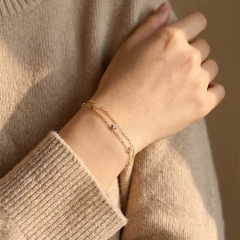 Lnkry Armband, 14K Gold Filled, Moissanit, Damen - Bild 3