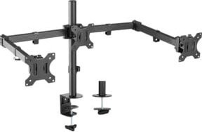 e+p Monitor-Tischhalterung TH 13 3-fach für 13-27 Zoll in Schwarz - Bild 1