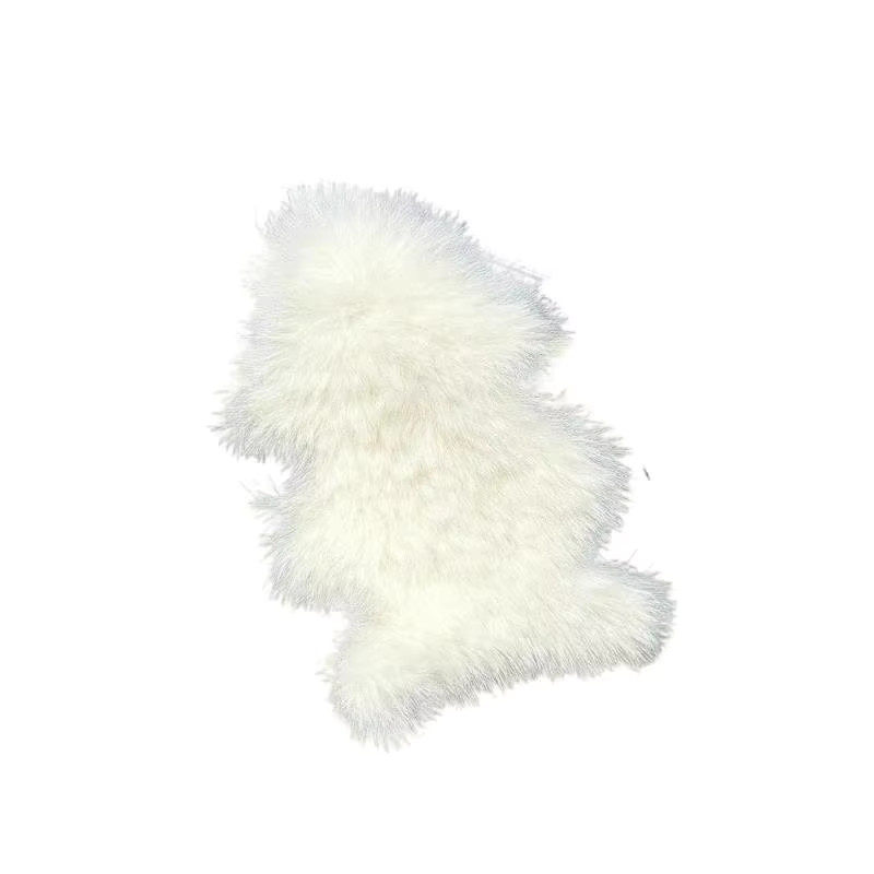 DIAPER&CORED Puppenhaus-Imitation Schaffell-Plüschteppich, Zubehör, Weiß - Bild 5