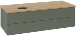 V&B Waschtischunterschrank Antao ohne Frontstruktur in Eiche Honig, B/T/H: 120 x 50 x 50 cm - Bild 1