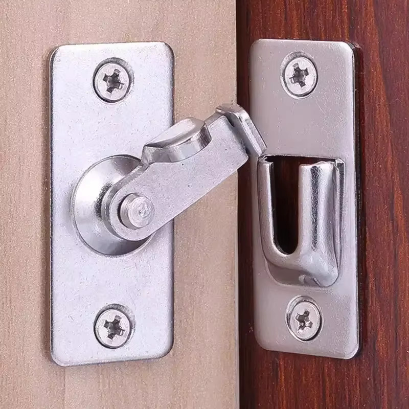 90-Grad-Türschloss aus Edelstahl 304 als Klappriegel und Torriegel in Silber für Scheunen, Holzzäune und Schiebetüren - Bild 2