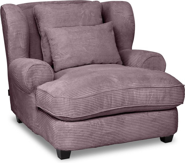 Loveseat SANSIBAR LIVING in Sand mit Cordstoff-Polsterung, B/T/H: 140 x 97 x 72 cm - Bild 1