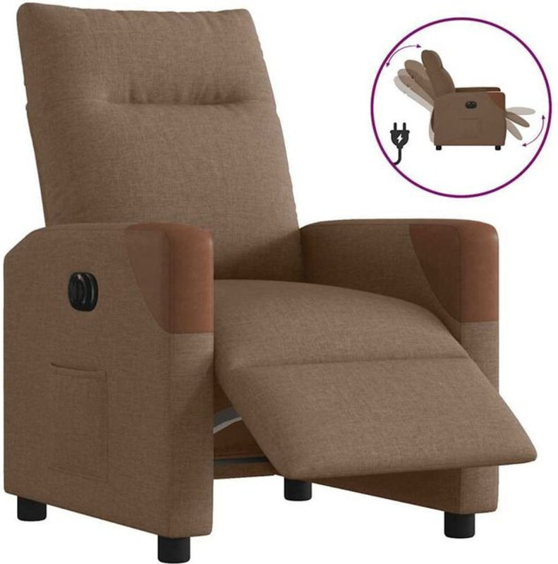 Elektrischer Relaxsessel von vidaxl in Braun aus Stoff mit modernem Design - Bild 1
