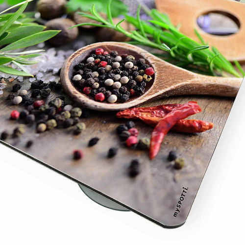mySPOTTI Mini-Spritzschutz Salt + Pepper aus Aluverbund in Rot, Braun oder Weiß, B/T/H: 41,0 x 59,0 cm - Bild 3