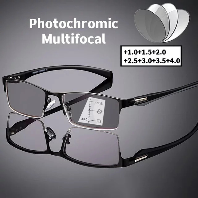 DIXSG Lesebrille, rectangular, metal, black - Bild 1