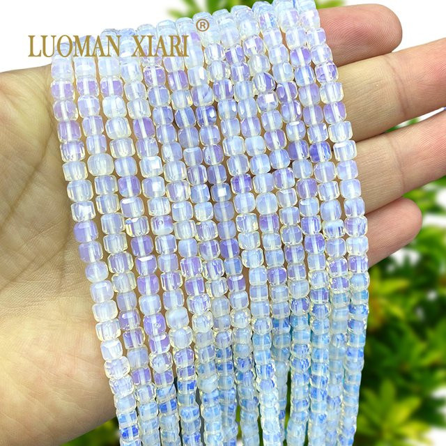 LUOMAN XIARI Spacer Perlen, Weiß, Opal, 5 mm, Unisex - Bild 1