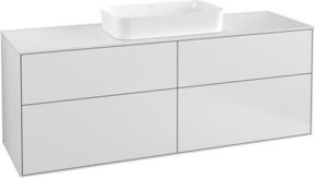 Villeroy & Boch Finion Waschtischunterschrank weiß lackiert mit internen Schubladen, Wandmontage, Breite: 160 cm - Bild 1