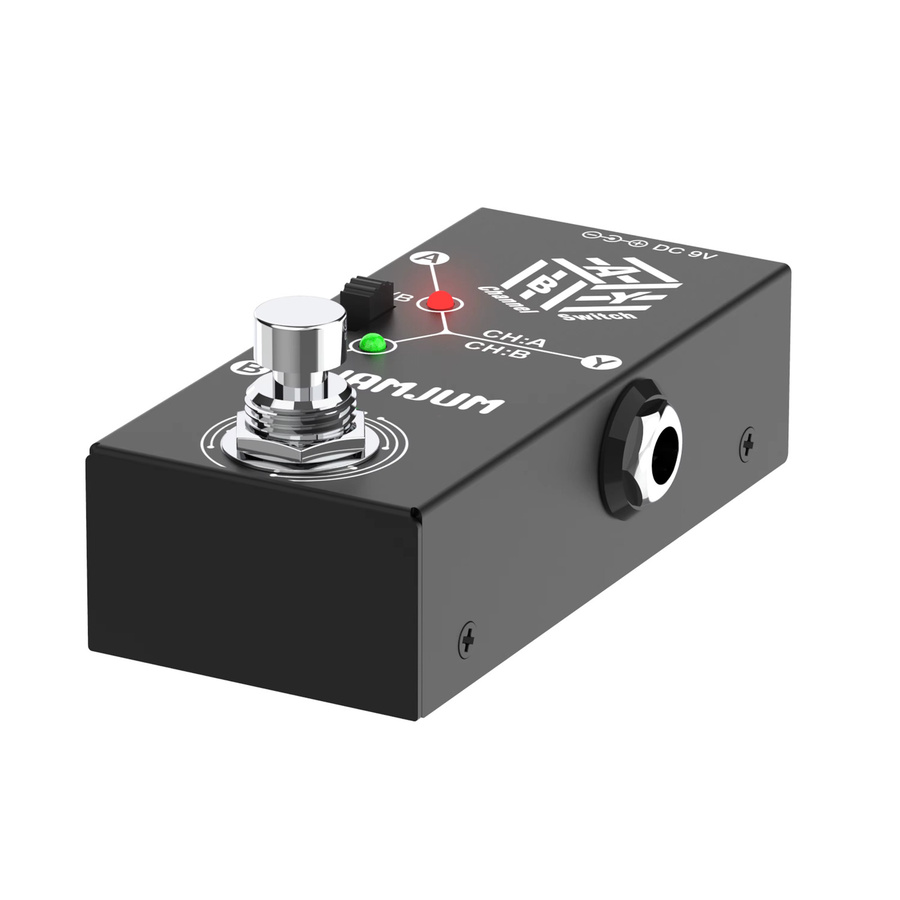JAMJUM ABY Line Selector AB-Schalter Mini Gitarren-Effektpedal in Schwarz mit True Bypass für Gitarre und Bass - Bild 3