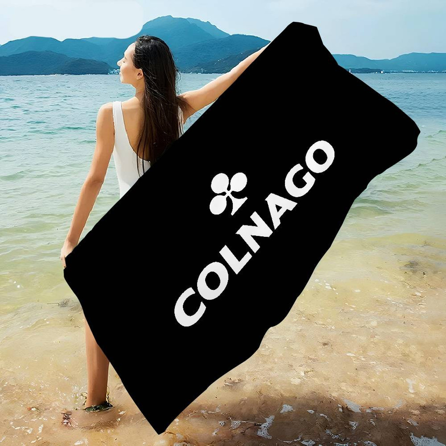 C-Colnago Mikrofaser Strandtuch mit Logo-Print in Weiß, B: 30 cm, H: 60 cm - Bild 2